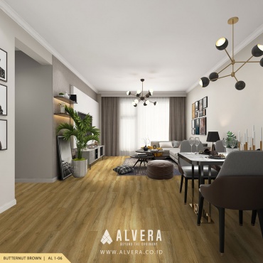 alvera butternut brown lantai vinyl motif kayu natural untuk ruang tamu